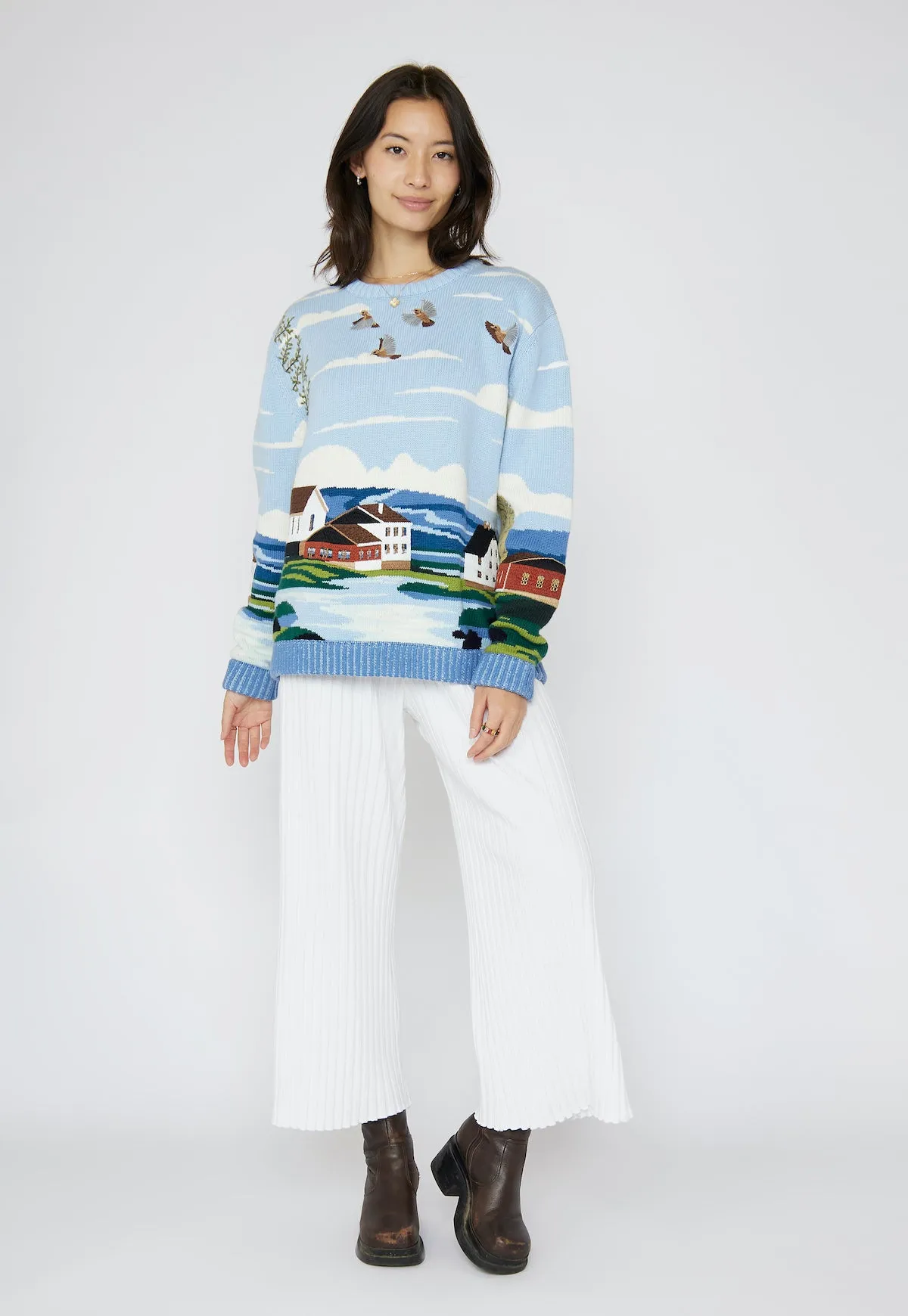 Spring Revival Embroidery Knit Jumper