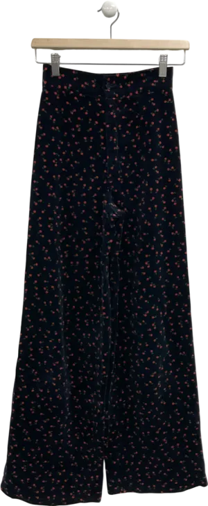 Stirling Cooper Blue Floral Print Wide Leg Trousers UK XXS