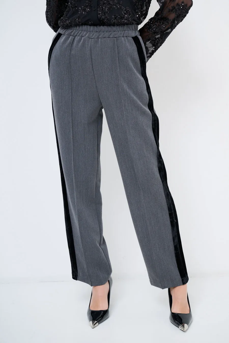 Straight-leg elastic trousers wholesale