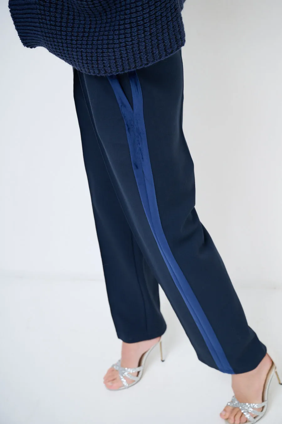 Straight-leg elastic trousers wholesale