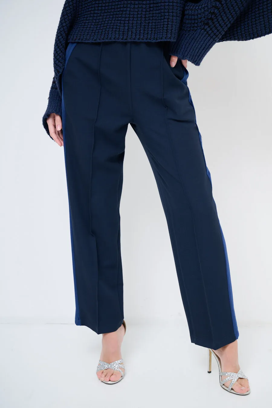 Straight-leg elastic trousers wholesale