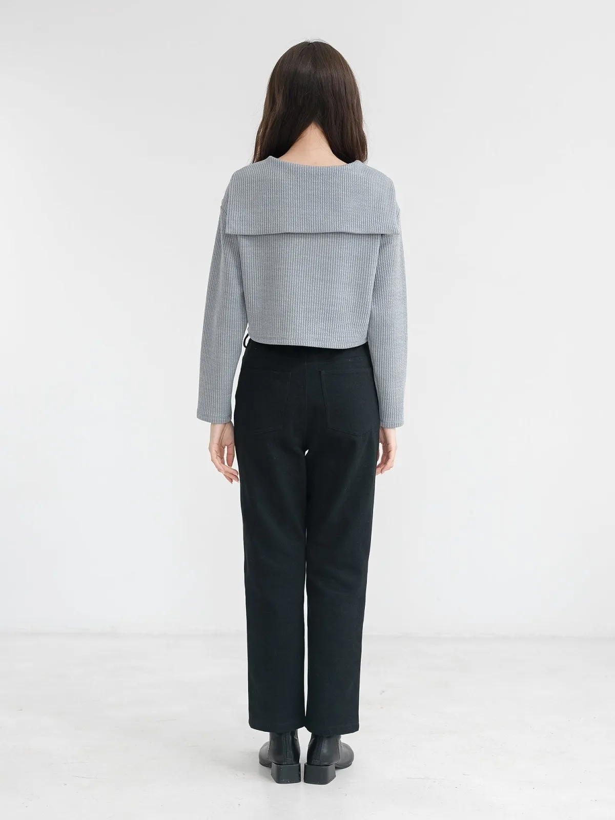 Straight-Leg Twill Trousers