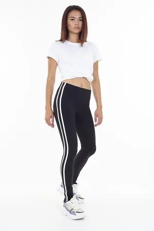 STRETCHY BLACK STRIPED LEGGINGS