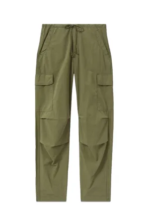 Tapered Drawstring Cotton Combat Trousers