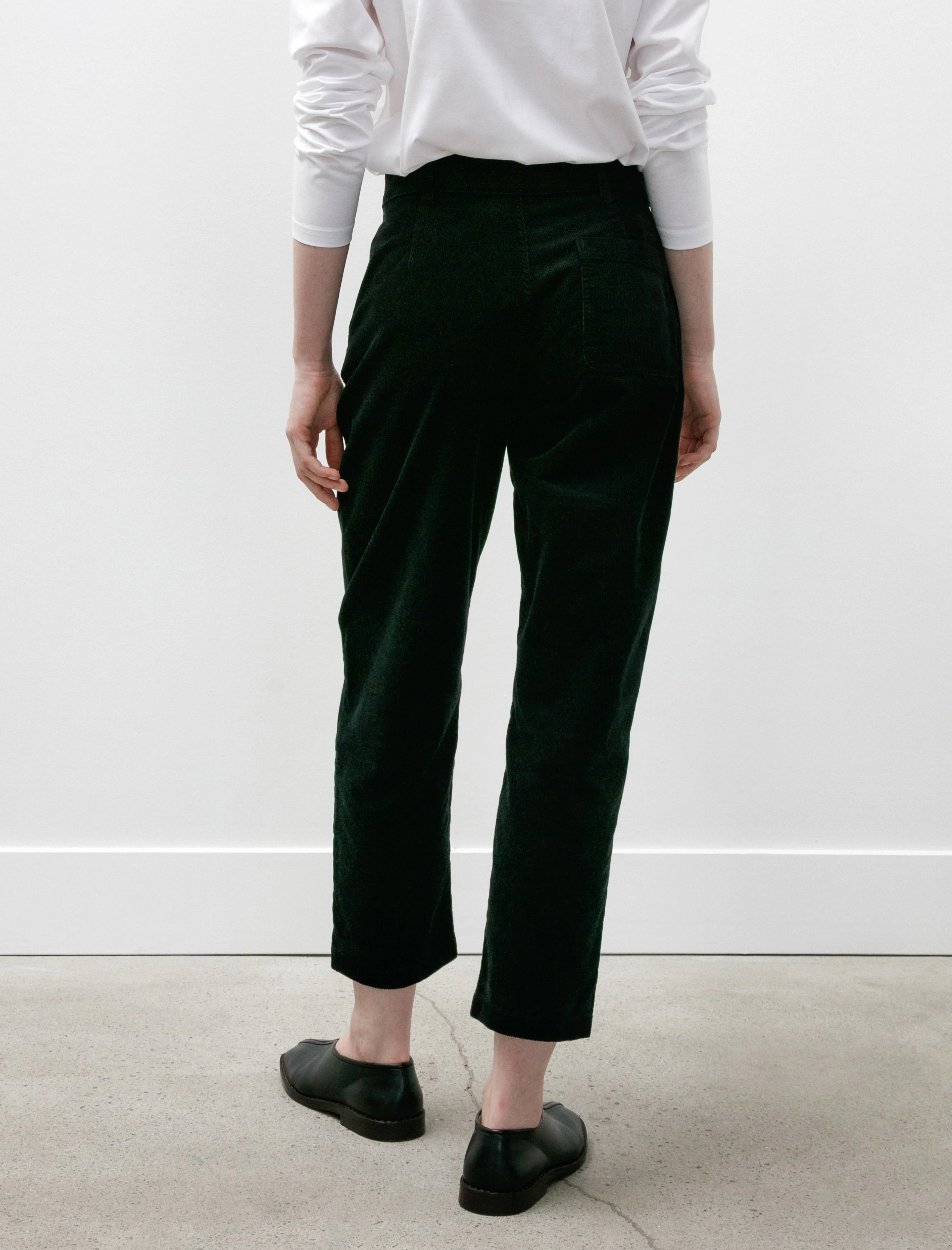 Tapered Trousers Corduroy Black