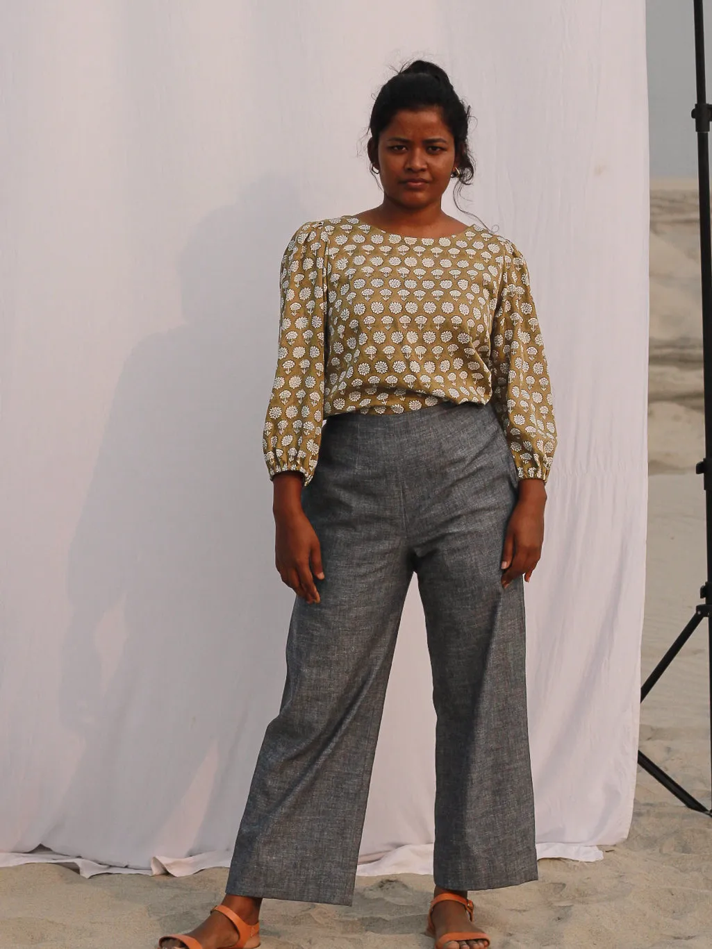 The Chrysanthemum Block Print Top