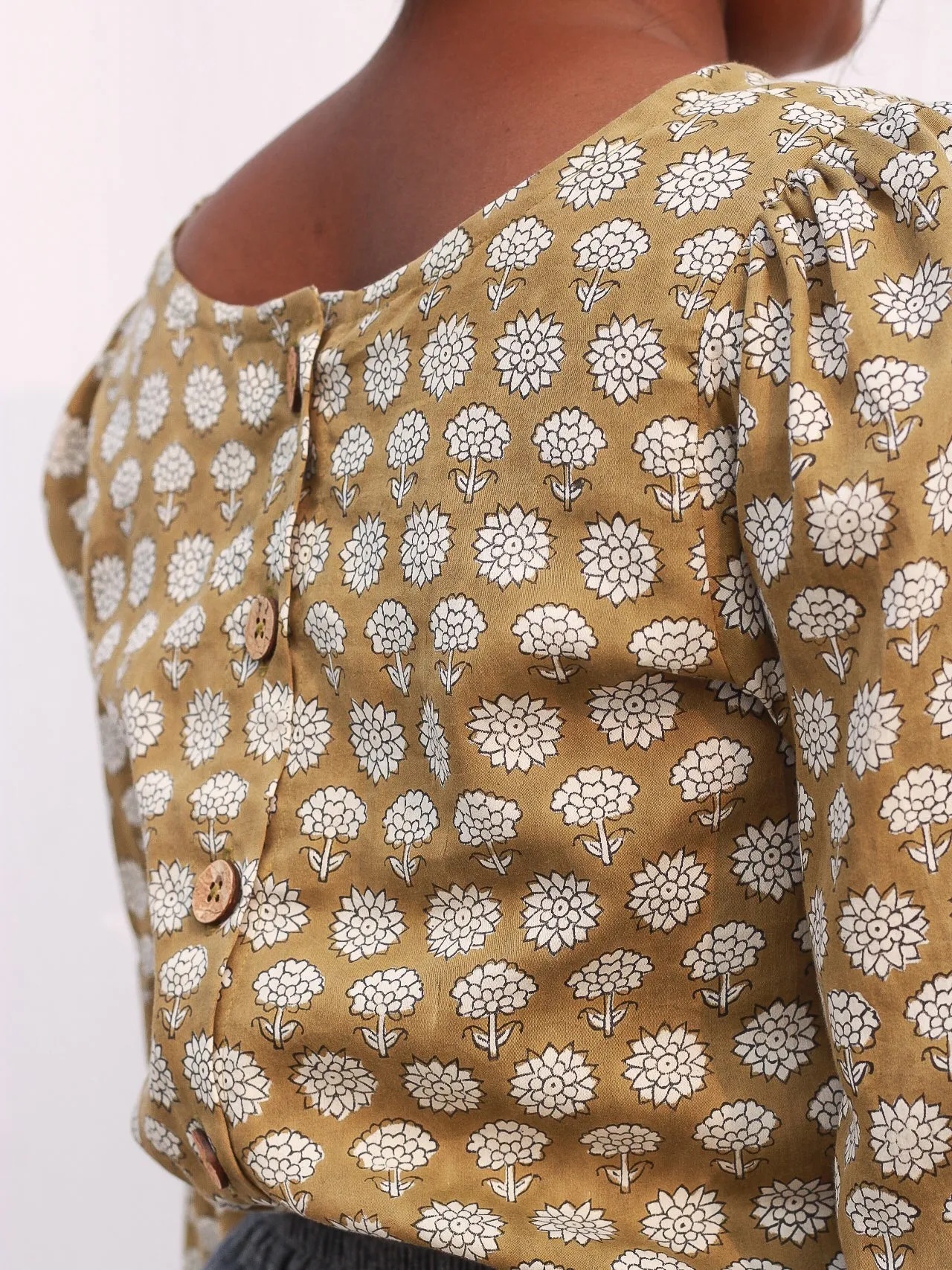 The Chrysanthemum Block Print Top