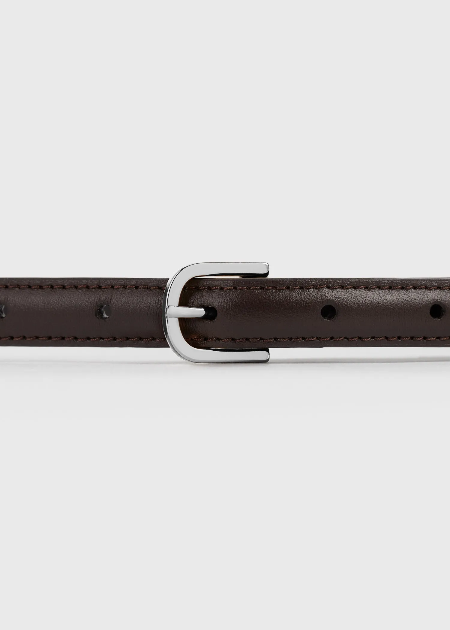 Thin leather belt bark