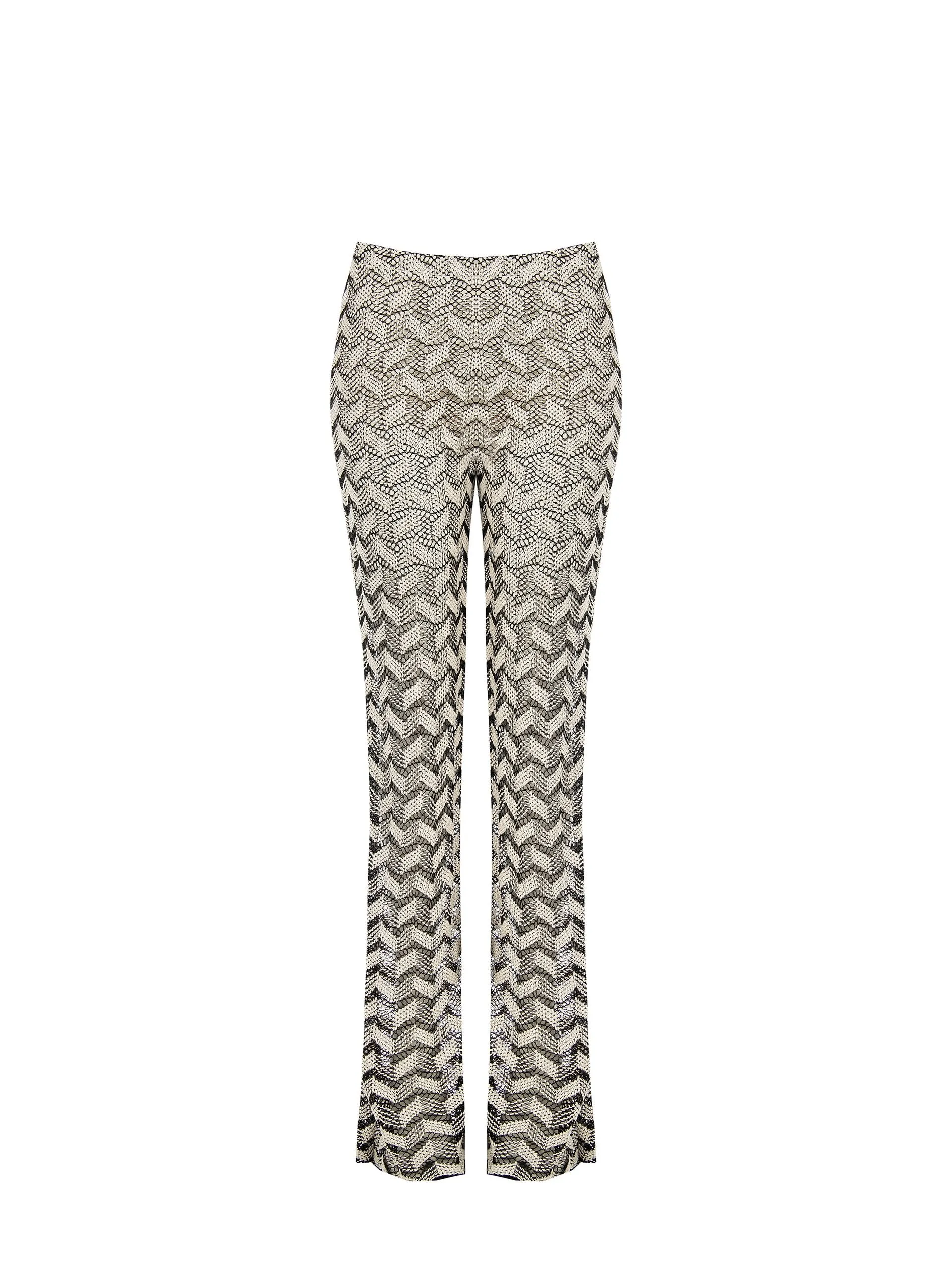 Two-Tone Knitted Trousers