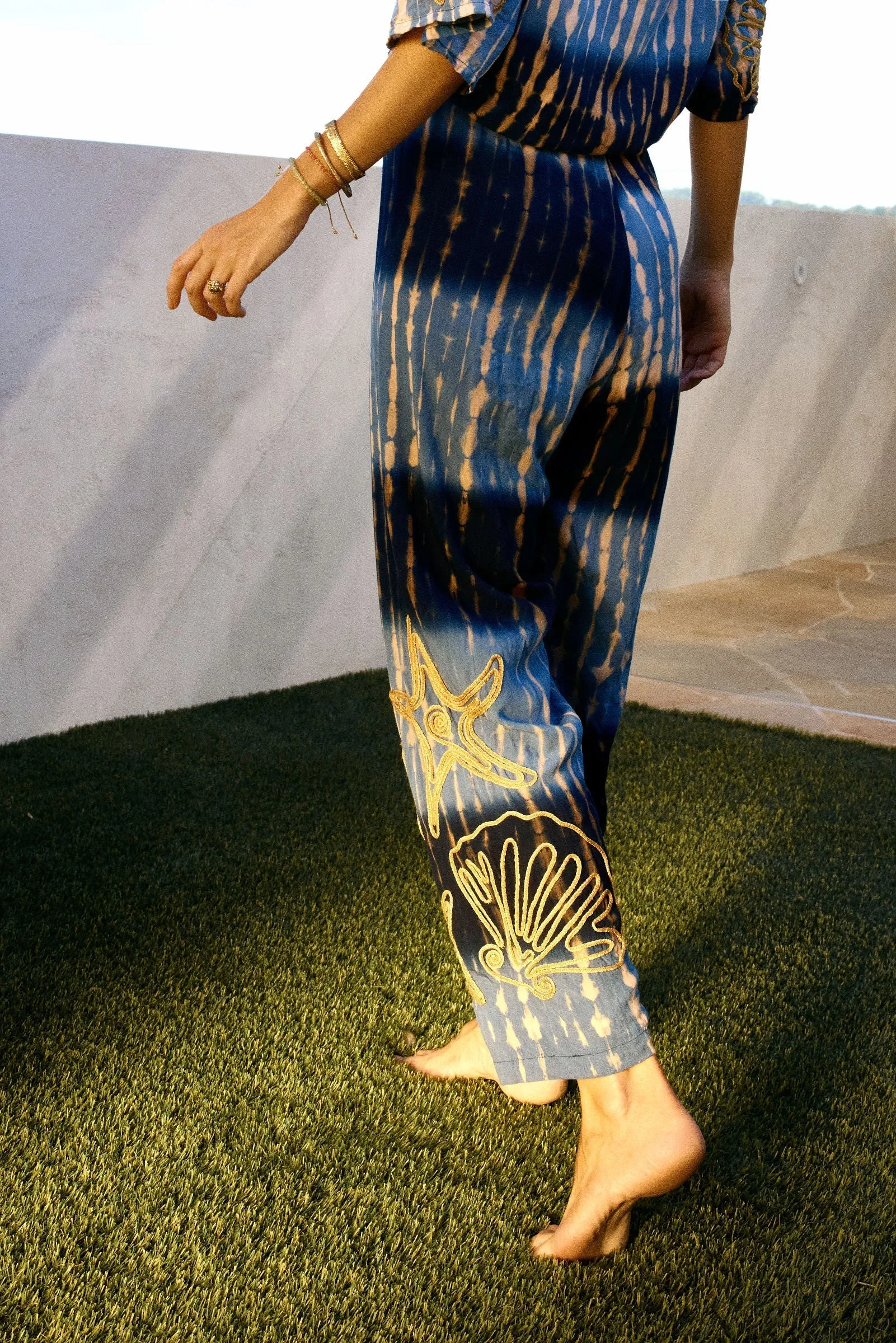 Under The Sea Applique Embroidered Pants