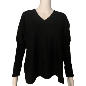 V Neck Tunic in Black