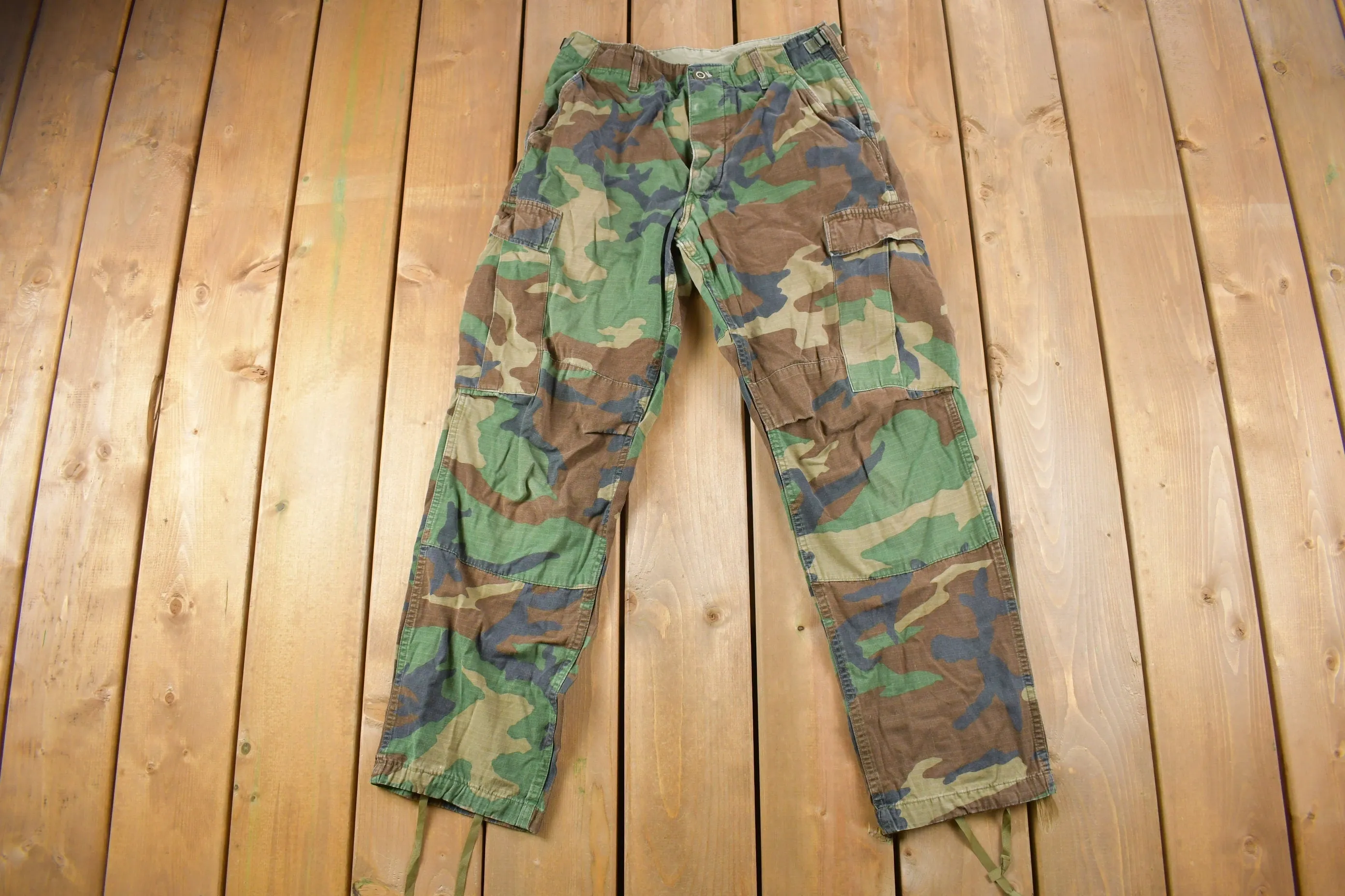 Vintage 2001 US Army Military Camouflage Cargo Pants Size 29 x 28