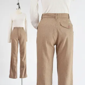 Vintage 70s Brown Wool Gloria Vanderbilt PantsHigh Waisted Trousers size S