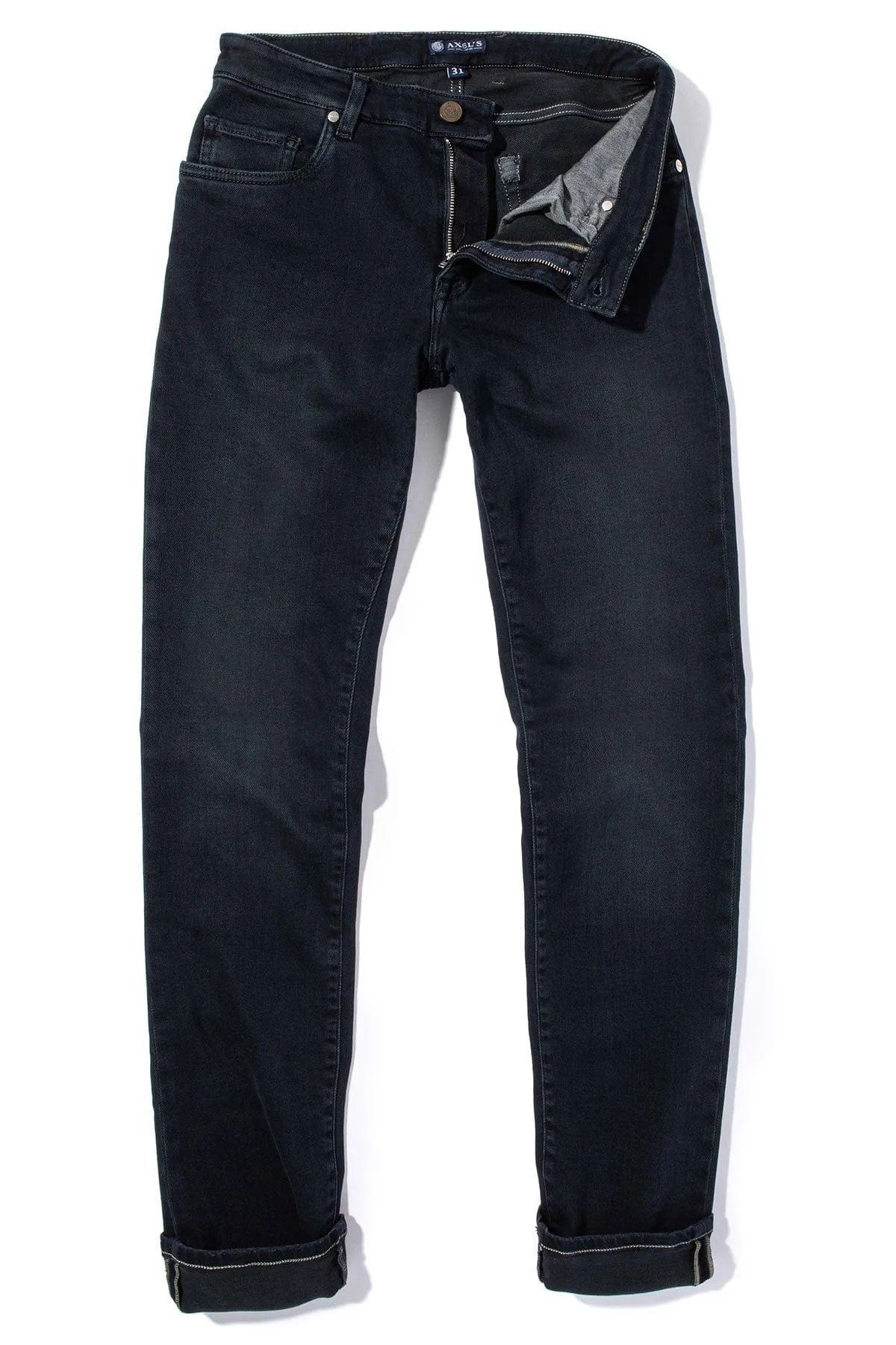 Waylon Over-Dyed Stretch Denim In Nero