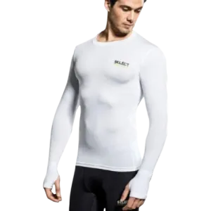 WHITE SELECT COMPRESSION TOP LONG SLEEVE