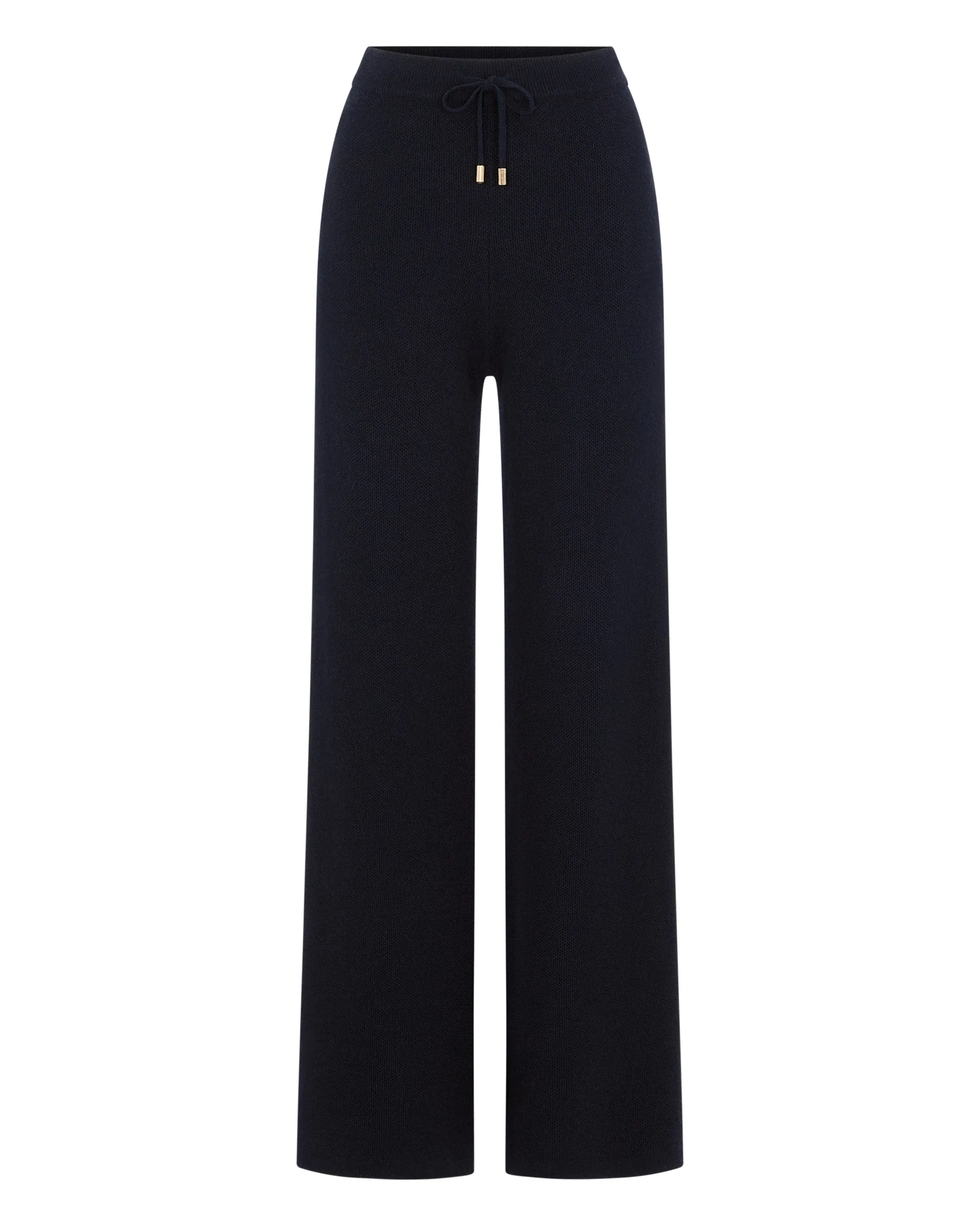 Women's Honeycomb Knit Cashmere Trouser Navy Blue