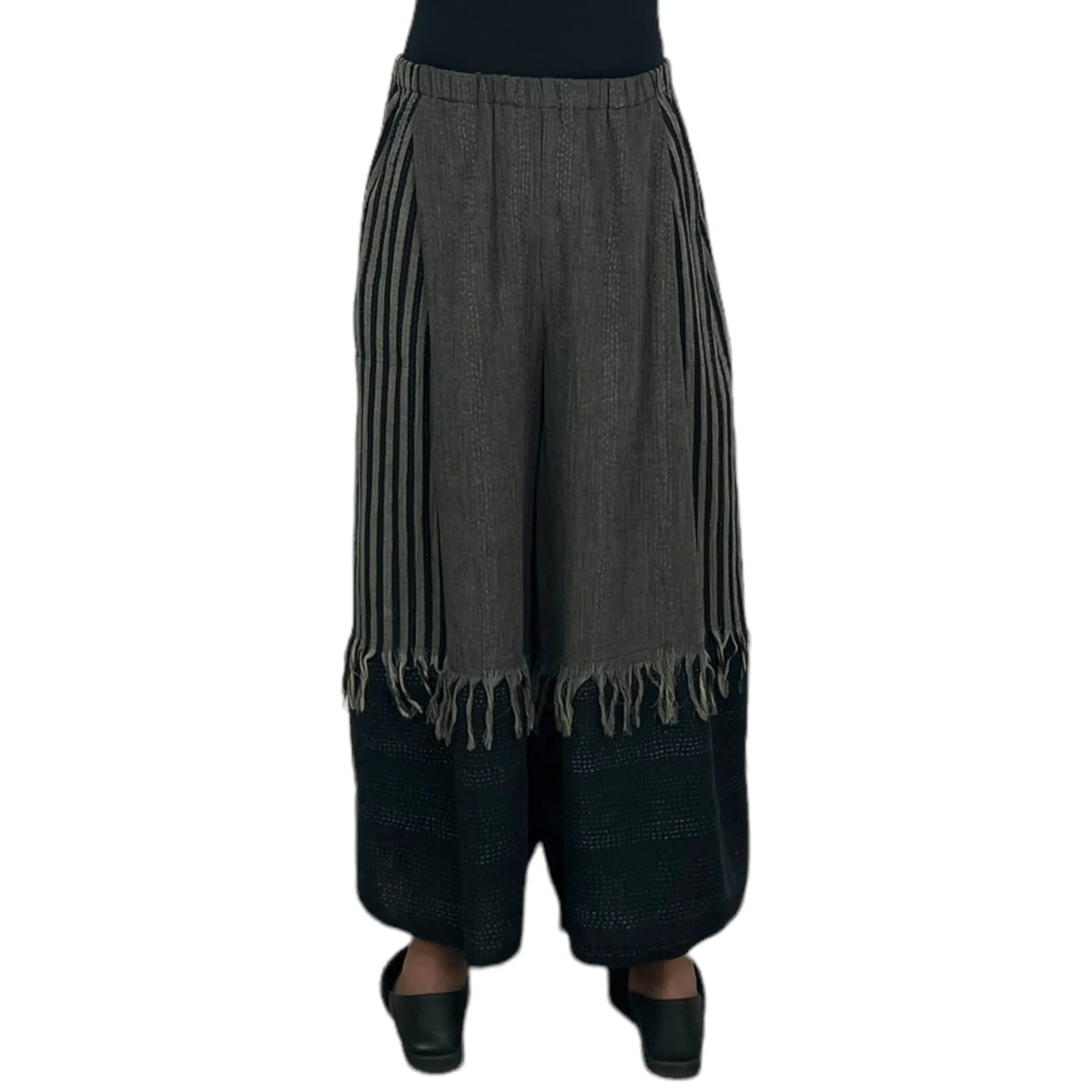 WOVEN HANDLOOM WIDE LEG LANTERN PANT