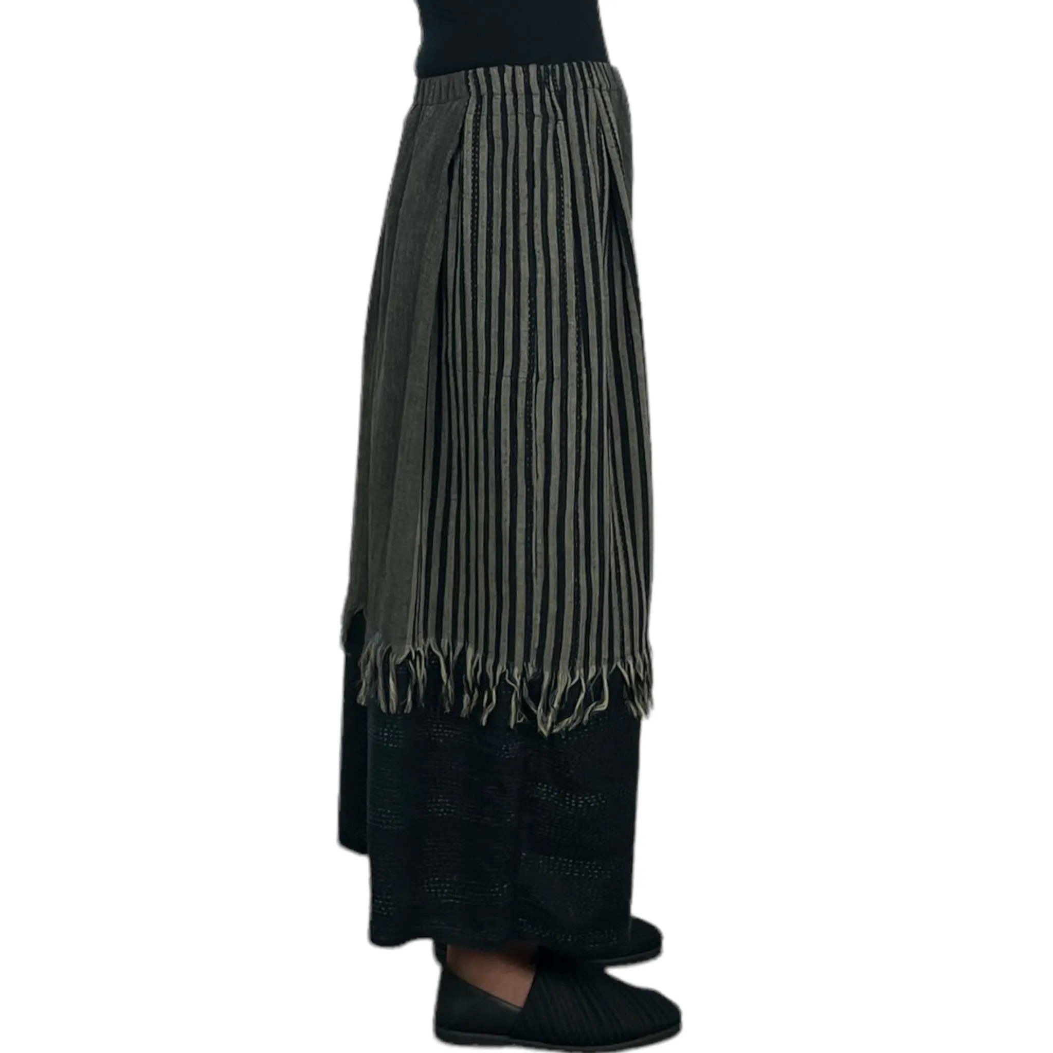 WOVEN HANDLOOM WIDE LEG LANTERN PANT