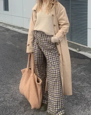 Yeva Trouser in 40's Check Tan